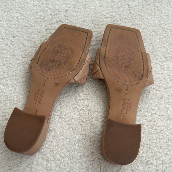 Vince Camuto Block Heel Square Toe Slides - Picture 3 of 4